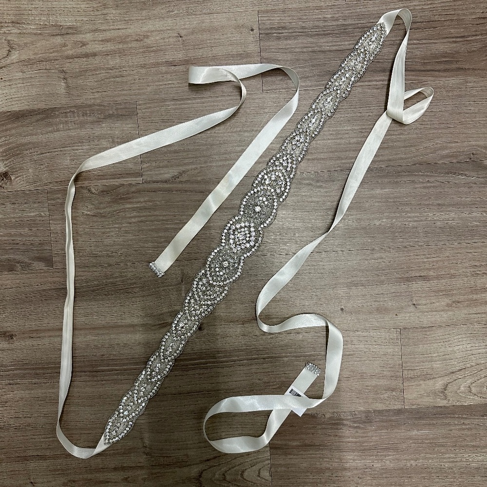 Silver Sparkle Wedding Gown Belt